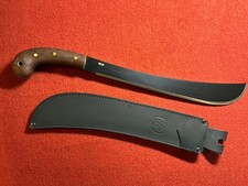 Condor Pack Golok Machete 1075 Carbon Steel Walnut Handle Heavy Leather Sheath picture