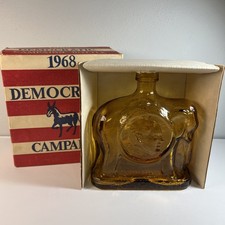 1968 Republican Party Campaign BROWN Glass Bottle In Original Box Wheaton Nuline picture