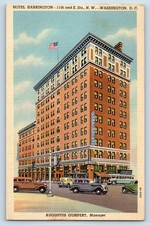 1944 Washington DC Postcard Hotel Harrington 11th Augustus Gumpert Building picture