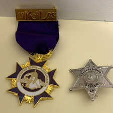 Natchitoches Parish LA Special Deputy Sheriff Star Badge w/ Louisiana Medallion picture