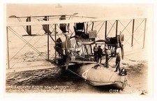 Transatlantic Flight Curtiss NC-4 Flying Boat 1919 US Navy RPPC Postcard COPY picture