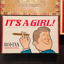 Roi-Tan Vintage Cigar Box Lot of 3: It's a Girl Perfectos Extra & More picture