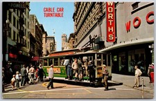 Vintage Postcard Cable Car Turntable Powell & Hyde San Francisco CA picture