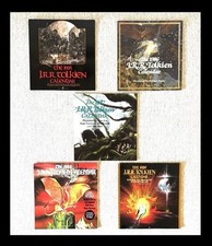 Lord of The Rings J.R.R. Tolkien Lot of 5 Vintage Calendars 1985-89 Never Used  picture