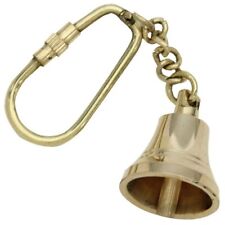 US Merchant Ship Bell Mariner Brass Nautical Keychain - Authentic Bell Sound picture