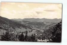 Rochester VT Real Photo Postcard RPPC Birds Eye View Landscape AZO 1910-1930 picture
