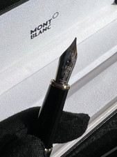 Montblanc Meisterstück 144 Fountain Pen 14K Gold Nib 4810 Black Gold picture