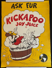 1965 Ask Fur Kickapoo Joy Juice vintage original poster used unrestored picture