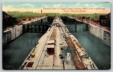 Postcard General View Of Upper Locks, Looking North, Gatun Panama Canal Unposted picture