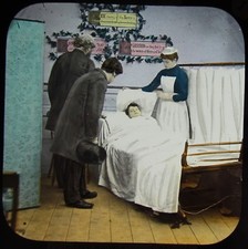 CRACKED Glass Magic Lantern Slide ROAD TO HEAVEN NO1 C1890 VICTORIAN TALE picture