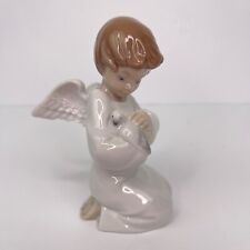 Lladro Utopia Loving Protection Figurine #8245 Angel with Dove No Box picture