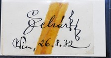 Original 1932 Franz Lehar Autograph & 100th Anniversary Lehar Hungarian Stamp picture