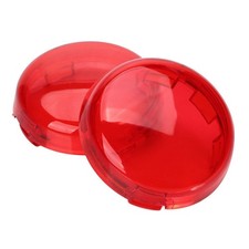 2 Pack Red Turn Signal Lens Covers for Harley Davidson 1986-2015 2.3in ABS picture