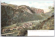 Vintage Faido Switzerland Postcard with Campo Lungo Mountain View picture