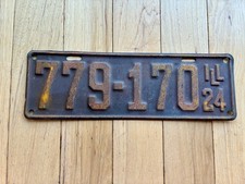 1924 Illinois License Plate picture