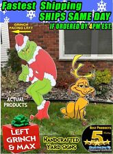 GRINCH Stealing CHRISTMAS Lights LEFT Facing GRINCH + MAX The Dog FAST SHIPPING picture