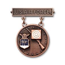 AIR FORCE ELEMENTARY EXCELLENCE IN COMPETITION  MILITARY RIFLE BADGE USA MADE picture