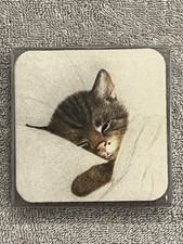 Vintage Chessie Railroad Kitten Coasters - Set of Four - New in box. picture