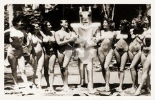 Zoro Garden Nudists San Diego CPIE c1935 Robot Alpha w Group RPPC Postcard COPY picture