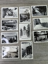 Vintage Lake Tahoe & Donner Lake Postcard Lot B&W Fred Harvey Topographical Set picture
