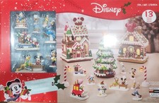 Disney Holiday Village 13 Piece Christmas Ornament Set with Lights and Sound picture