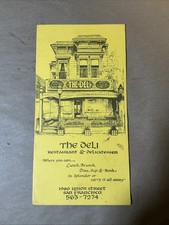 Vintage 1982 Menu The Deli Restaurant San Francisco CA As Is INV-P0134 picture