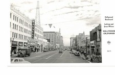 Hollywood Boulevard, Hollywood, CA California Street Scene - real photo postcard picture