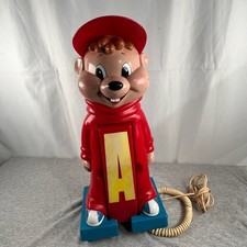 Vintage 1984 Alvin and The Chipmunks Plastic Novelty Landline Telephone 15