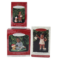 Lot 3 Hallmark Keepsake Ornaments All Gods Children Nikki Ricky Christy MIB picture