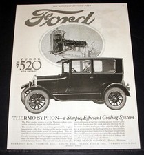1926 OLD MAGAZINE PRINT AD, THE FORD TUDOR SEDAN, THERMO-SYPHON COOLING SYSTEM picture