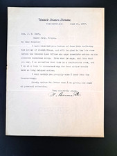 1907 US Senate Letter Jonathan Bourne Jr Oregon Senator Baker City JN Hart GLO picture