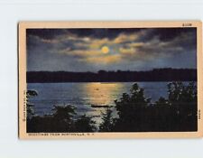 Postcard Moonlight Ocean Scene Greetings from Northville New York USA picture