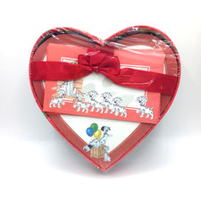 Vintage Cresta Stationary Dalmation Party Paper & Envelopes In Heart Box Unused picture
