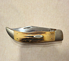 Case XX Bulldog 5172 1972 Stag/Antler Slipjoint Clip Point Pocketknife picture