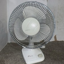 Vintage Lasko 12” Oscillating Fan White Blades Type 12-1 Table Desk Tested Works picture