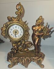 117 - Beautiful Waterbury Figural Mantel Clock picture