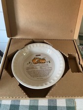 NEW  1997 Watkins Marbled Pumpkin Pie Recipe Plate NEW picture