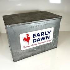 Vintage Early Dawn Dairy Insulated Galvanized Milk Porch Delivery Box Spokane WA picture
