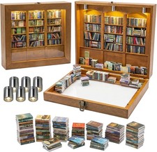 Miniature Anxiety Bookshelf with 6 Mini Lights 400 Books 10.2X9.1X3.1 Inch picture