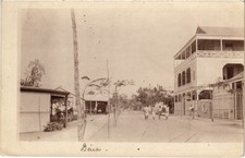 PC MOZAMBIQUE BEIRA STREET SCENE REAL PHOTO POSTCARD (b68976) picture