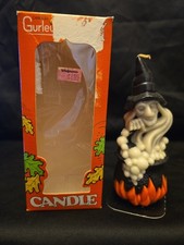 Vintage Gurley Glow in the Dark Witch Halloween Decorative Candle 5