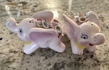 Vtg Thames Anthropomorphic Elephant Salt Pepper Shakers Hand Painted Japan Read picture