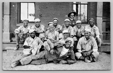 Vintage RPPC Baseball Team Photo Postcard 1910s Azoa Uniforms E-15 H picture