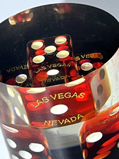 1980's Las Vegas Nevada Promotional retired casino dice paperweight 3