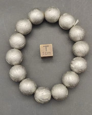 14mm Aletai iron meteorite Bracelet Circular 14Pieces bead Meteorite bracelet picture