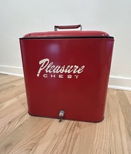 Vintage 1950s Pleasure Chest Cooler w/Bottle Opener And Tray picture