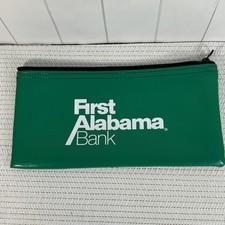 Vintage Zippered First Alabama Bank Money Bag picture