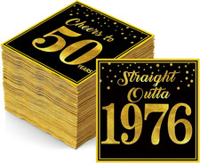 1976 50th Birthday Napkins, 50th Birthday Decorations for Men Woman picture