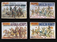 Vintage Matchbox 1/76 Scale WWII Military Figures Lot - 4 Boxes Unused Sprues picture