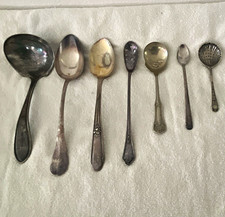 Assorted Vintage Antique Metal Spoons Lot of 7, Mixed picture